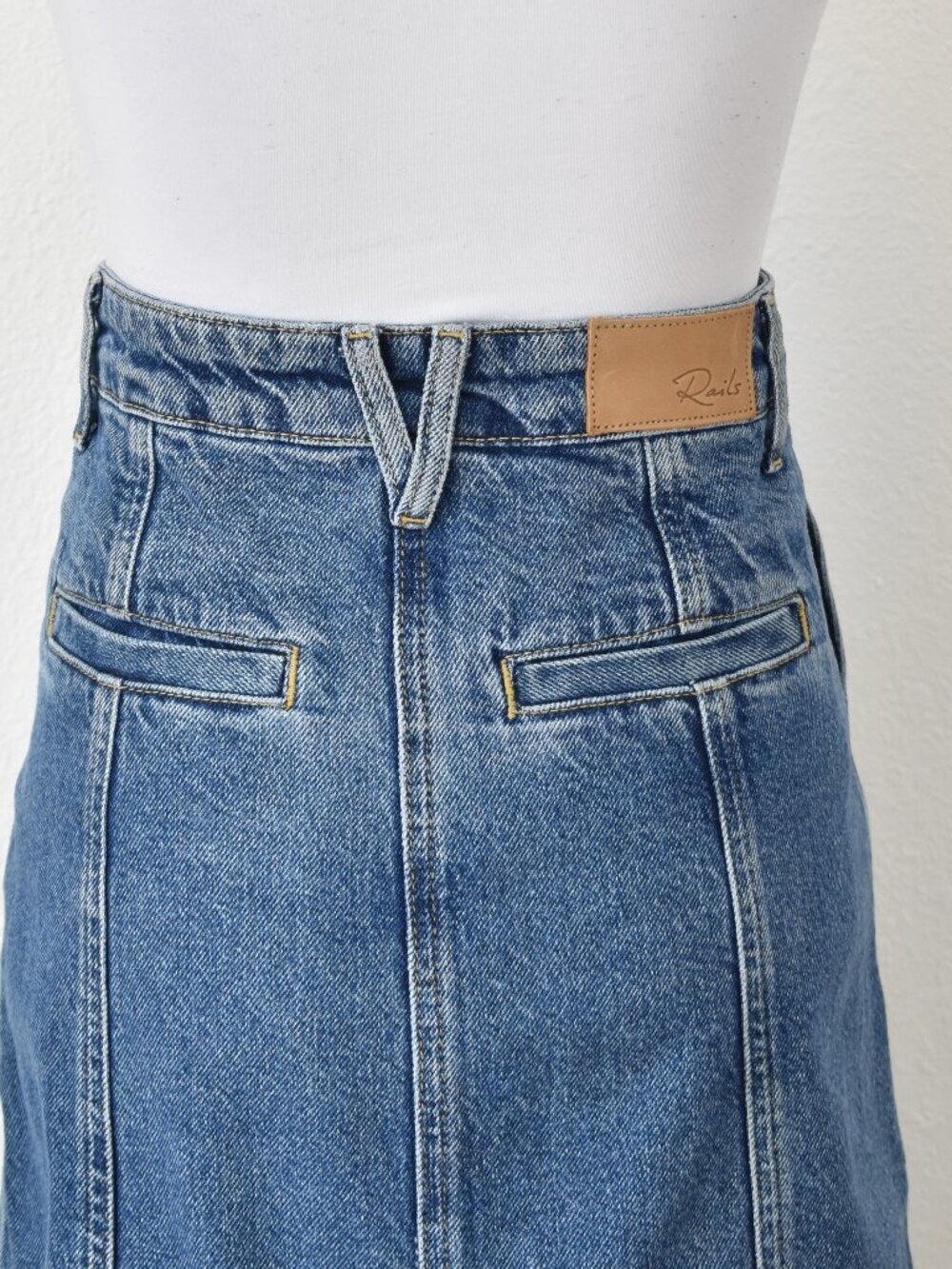 RAILS Olympic Denim Midi Skirt In Sorrento - 24 - Picture 6 of 11